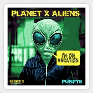 Cool 80's Retro Alien Sci Fi Vacation Magnet